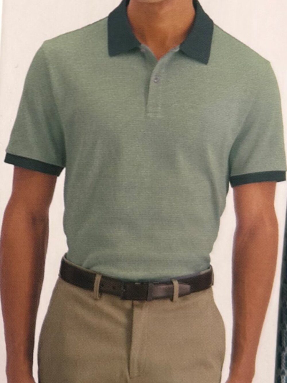 Haggar Men's short Sleeve Polo Shirt Green Size XL